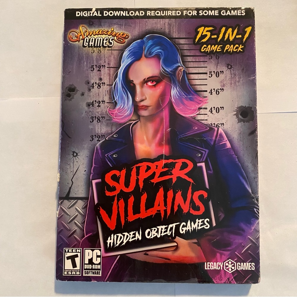 Super Villains Hidden Object Games 15 in 1 Game Pack PC DVD ROM Game
